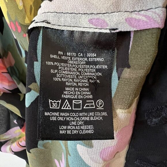 Anthropologie Maeve Violetta Black Floral Babydoll Swing Dress - Picture 10 of 10